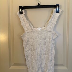Altar'd State Love Letter Cream Textured Camisole